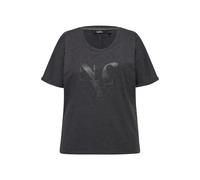 T-shirt Ulla Popken da donna taglie forti motivo scritta oversize girocollo