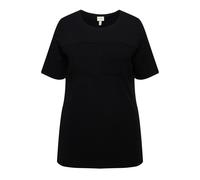 T-shirt Ulla Popken da donna taglie forti strisce fumé girocollo mezza manica