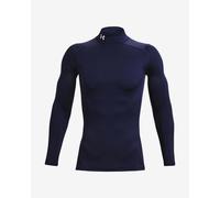 T-Shirt Under Armour ColdGear Compression Mock manica lunga blu navy - L