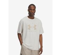 T-shirt Under Armour Heavyweight Oversized Branded beige chiaro - S