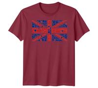 T-shirt Union Jack Londra Inghilterra Gran Bretagna regalo souvenir uomo...
