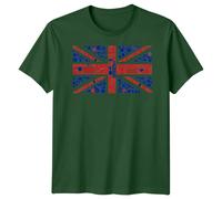 T-shirt Union Jack Londra Inghilterra Gran Bretagna regalo souvenir uomo...