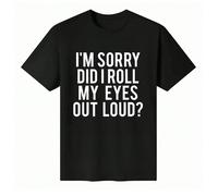 T-shirt unisex a maniche corte con scollo tondo in 100% cotone, con frase sarcastica, grafica estiva spiritosa da uomo Mostra il tuo senso dell'umorismo quest'estate con le nostre t-shirt unisex a man