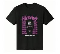 T-shirt unisex a maniche corte con scollo tondo in 100% cotone - "Haters" - T-shirt basic con grafica in stile street edgy per l'estate, da uomo Fai una dichiarazione audace quest'estate con la nostra