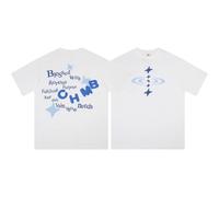 T-Shirt Unisex Bianca A Maniche Corte, Stampa Grafica A Forma di Cuore Love Is in The Air con Design sul Retro Broken Hearts Party 2025, FEB, Top Casual-style6||XX_l