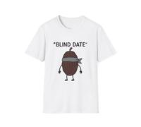 T-shirt unisex con appuntamento al buio, regalo divertente per gli amanti degli appuntamenti, maglietta umoristica per eventi, camicia da festa, abbigliamento casual, bianco, L