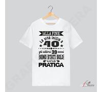 T-Shirt Unisex con Numeri Anni Personalizzati Festa di Compleanno C