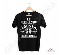 T-Shirt Unisex Data Personalizzata Leggenda Compleanno idea regalo simpatico