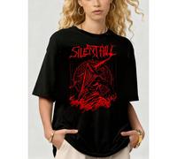 T-shirt unisex in cotone a maniche corte con grafica retrò a tema scuro della Piramide di Silent Hill in stile retrò L,M,S,XL,XXL,XXXLHalloweenCotone