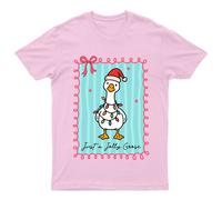 T-shirt unisex Just A Jolly Goose Christmas Holiday maglietta grafica da...