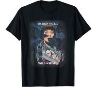 T-shirt unisex Stranger's Things Stagione 2 X Butcher Billy Will The Wise, maniche corte, girocollo, 100% cotone, vestibilità classica, stile vintage, stampa personalizzata, ideale per una festa a tem