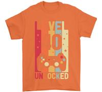 T-Shirt Unisex Uomo 40 Anni Level Up 100% Cotone Girocollo Nero