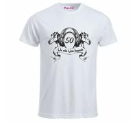 t-shirt uomo 50 anni un mito una leggenda compleanno cavalli ferro di cavallo