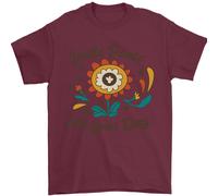 T-Shirt Uomo 60s Inedito Peace Hippy Love 100% Cotone Manica Corta Girocollo