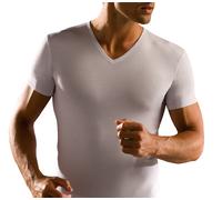 T-shirt Uomo a V manica corta cotone elasticizzato maglietta intima CAGI 1134