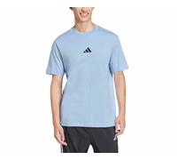 Adidas Homme Essentials Small Logo Single Jersey Tee, Glow Blue/Black, L
