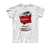 T-shirt uomo Andy barattolo di zuppa Tomato soup rosso pop art