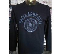 T-shirt uomo Baci & Abbracci manica lunga con stampa logo frontale art BAM1941