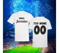 T-Shirt Uomo Bambino Forza Juventus squadra serie A personalizzata calcio regalo