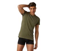 T-Shirt Uomo Basica Girocollo Aeronautica Militare SCOTI003J508 07001 Verde Mili