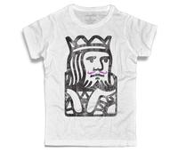 T-shirt uomo bianca King Poker Re delle carte da gioco Texas Hold'em