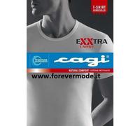 3 T-shirt uomo Cagi EXTRA LARGE a manica corta con girocollo basso - 1328 Extra