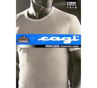 T-SHIRT UOMO CAGI GIROCOLLO COLORE BIANCO TG M L XL XXL - 1318