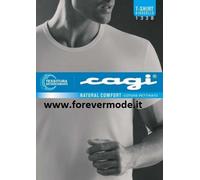 T-shirt uomo Cagi manica corta con girocollo basso in cotone pettinato art 1328
