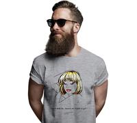 T-Shirt Uomo Carrà Tributo Balla Balla Balla Carramba Forza Nove Grazie Raffaella (Grigio, XXL)