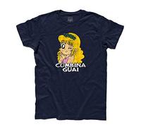 T-Shirt Uomo C'era Una Volta... Pollon... Combina Guai - La Petite Olympe et Les dieux - 100% Cotone 185 gr/mq (L, Blu)