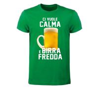 T-shirt Uomo - Ci vuole calma e birra fredda
