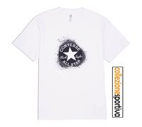 T-SHIRT UOMO CONVERSE CHUCK DISTORT SPRAY PAINT TEE 10027998-A03 - col. bianco
