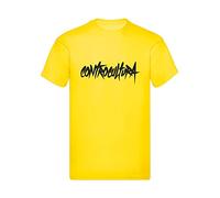 T-Shirt Uomo Cotone Basic Super vestibilità Top qualità - C.Cultura- Divertente Humor Made in Italy (Giallo, L)