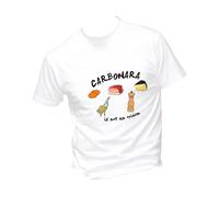 T-Shirt Uomo Cotone Basic Super vestibilità Top qualità - CARBONARA IS Not AN Opinion - Divertente Humor Made in Italy (M, Bianco)