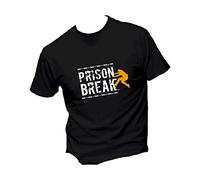 T-Shirt Uomo Cotone Basic Super vestibilità Top qualità - Prison Break Modello 2 - Divertente Humor Made in Italy (Nero, XL)