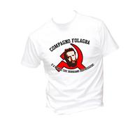 T-shirt UOMO cotone BASIC super vestibilità top qualità - ragionier ugo Compagno Folagra è a Monte Che dobbiamo Distruggere - Citazioni Film - divertente humor MADE IN ITALY (XXL, Bianca)