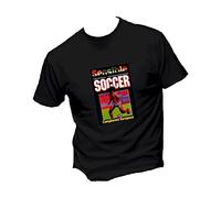 T-Shirt Uomo Cotone Basic Super vestibilità Top qualità - Sensible Soccer CAMPEONES EUROPEOS - Divertente Humor Made in Italy (M, Nera)