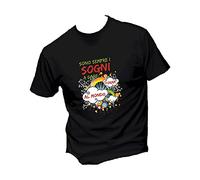 T-Shirt Uomo Cotone Basic Super vestibilità Top qualità - Sono Sempre I Sogni - Divertente Humor Made in Italy (Nero, M)