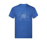 T-Shirt Uomo Cotone Basic Super vestibilità Top qualità - Sono Un MATEMATICO È OVVIO Che Abbia dei Problemi - Divertente Humor Made in Italy (XXL, Blu)