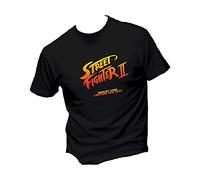 T-Shirt Uomo Cotone Basic Super vestibilità Top qualità - Street Fighter II - Divertente Humor Made in Italy (M, Nero)