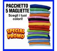 T-SHIRT Uomo Cotone Da Lavoro Maglietta Manica Corta Maglia Intima PROMO 5 PEZZI