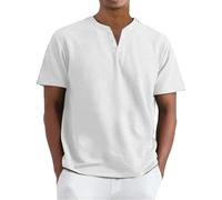 T Shirt Uomo Cotone Estive Scollo a V Leggero Tshirt Manica Corta Oversize Comode Firmate Basic Tee Slim Fit Traspirante Palestra Top Morbide Taglia Forti Divertenti Spiaggia Maglietta Sportiva