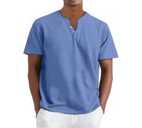 T Shirt Uomo Cotone Estive Scollo a V Leggero Tshirt Manica Corta Oversize Comode Firmate Basic Tee Slim Fit Traspirante Palestra Top Morbide Taglia Forti Divertenti Spiaggia Maglietta Sportiva