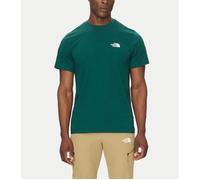 T-shirt uomo cotone The North Face NF0A87NG6GI verde scuro-bianco