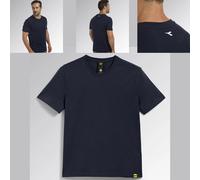T-shirt uomo da lavoro manica corta Cotone Diadora MC atony organic Blu classico