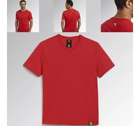 T-shirt uomo da lavoro manica corta Cotone Diadora MC atony organic Rosso Vero