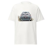 T-Shirt Uomo Delta Fans Maglietta Auto Sportiva Rally Car Legend Modello Integrale (IT, Testo, 4XL, Regular, Regular, Bianco)