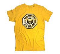 T-shirt uomo Dharma Cafeteria Logo Lost Hurley Chef Saw Cappello da Cuoco