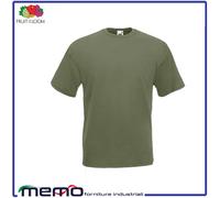 T SHIRT uomo donna fruit of the loom manica corta 100% cotone bianca nera ESTIVA