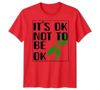 T-shirt uomo donna grafica consapevolezza della salute mentale It's OK To Be OK